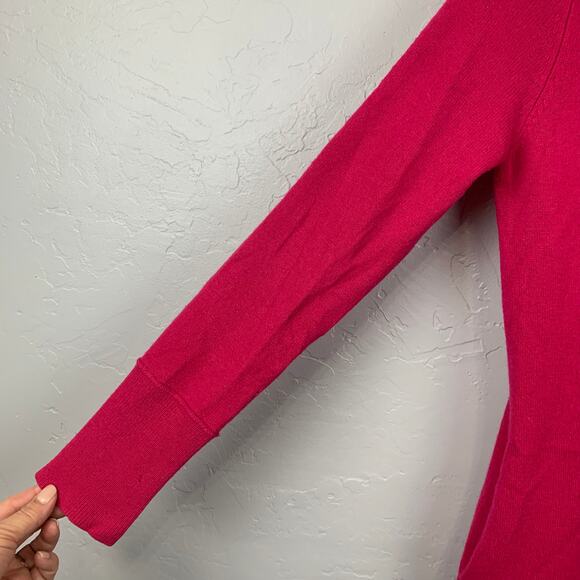 Just Cashmere by Forte Cardigan Womens Small Pink V-Neck Button Up Sweater - Picture 10 of 11